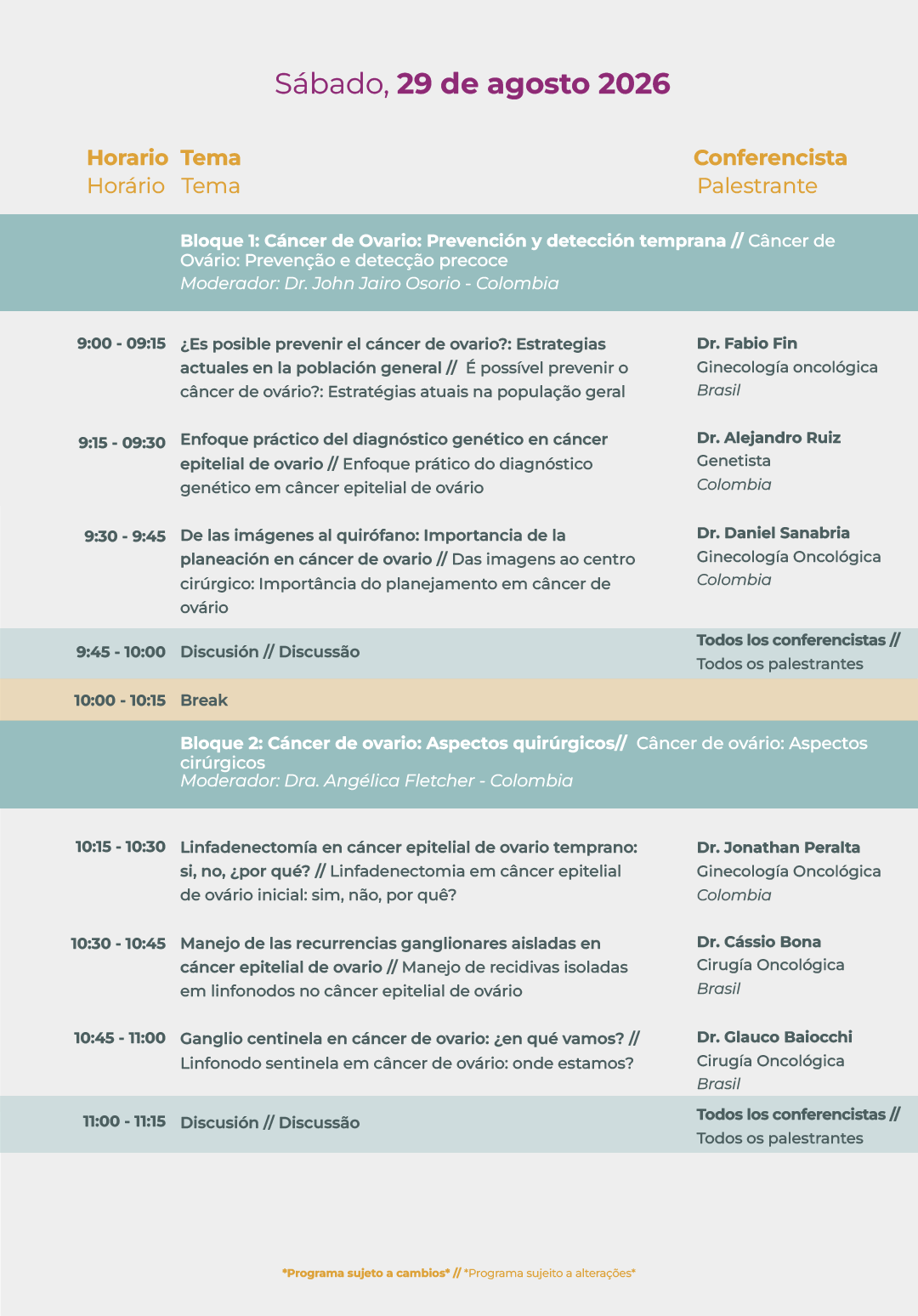 Programa Agosto 20262